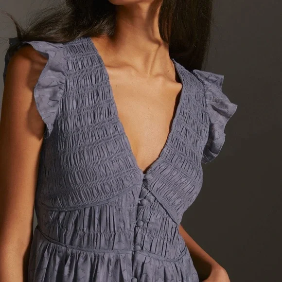 Anthropologie Charcoal Maxi Dress - Picture 3 of 9